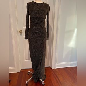 Lauren Ralph Lauren sparkly long sleeve gown size 4